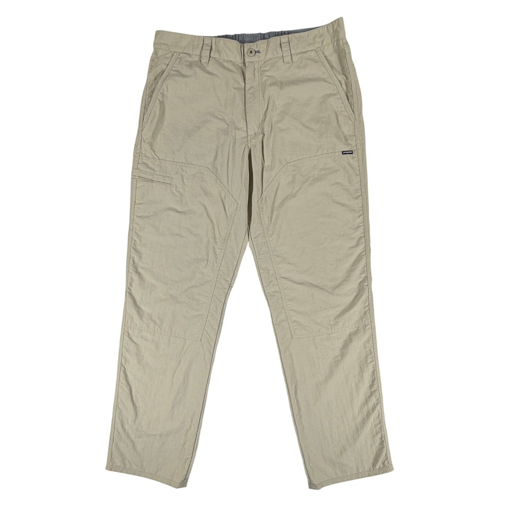 Patagonia Mens Large Gi III Pants Khaki Tan Nylon Hiking Outdoor Straight Leg